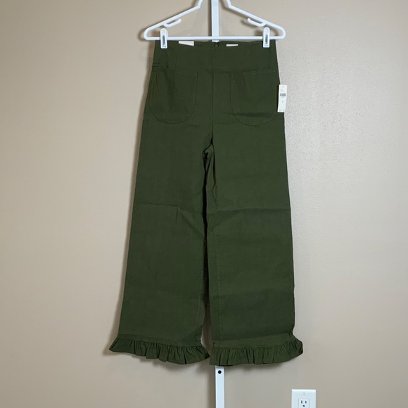 Anthropologie The Colette Magic Fabric Ruffle-Hem Crop Wide-Leg Pants by Maeve - Picture 5 of 16